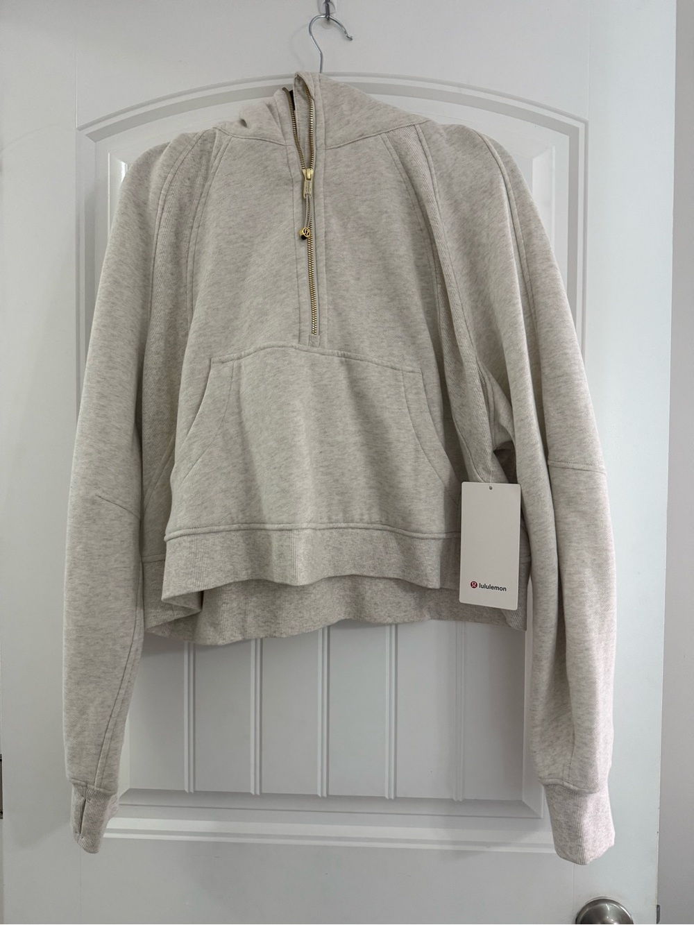 lululemon athletica Women's Gray Half-Zip Hoodie